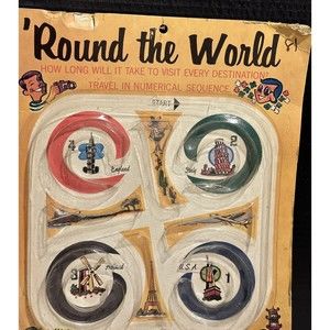 Bar-Zim Round the World in Numerical Sequence Game Vintage NO 1221